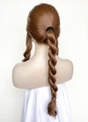 Final Fantasy Aerith Gainsborough Chestnut Brown Braided Lace Front Synthetic Wig LF2143