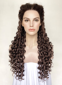 Star Wars Padme Amidala Brunette Braided Lace Front Synthetic Wig LF2144