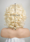 Light Blonde Curly Bob Lace Front Synthetic Wig LF235