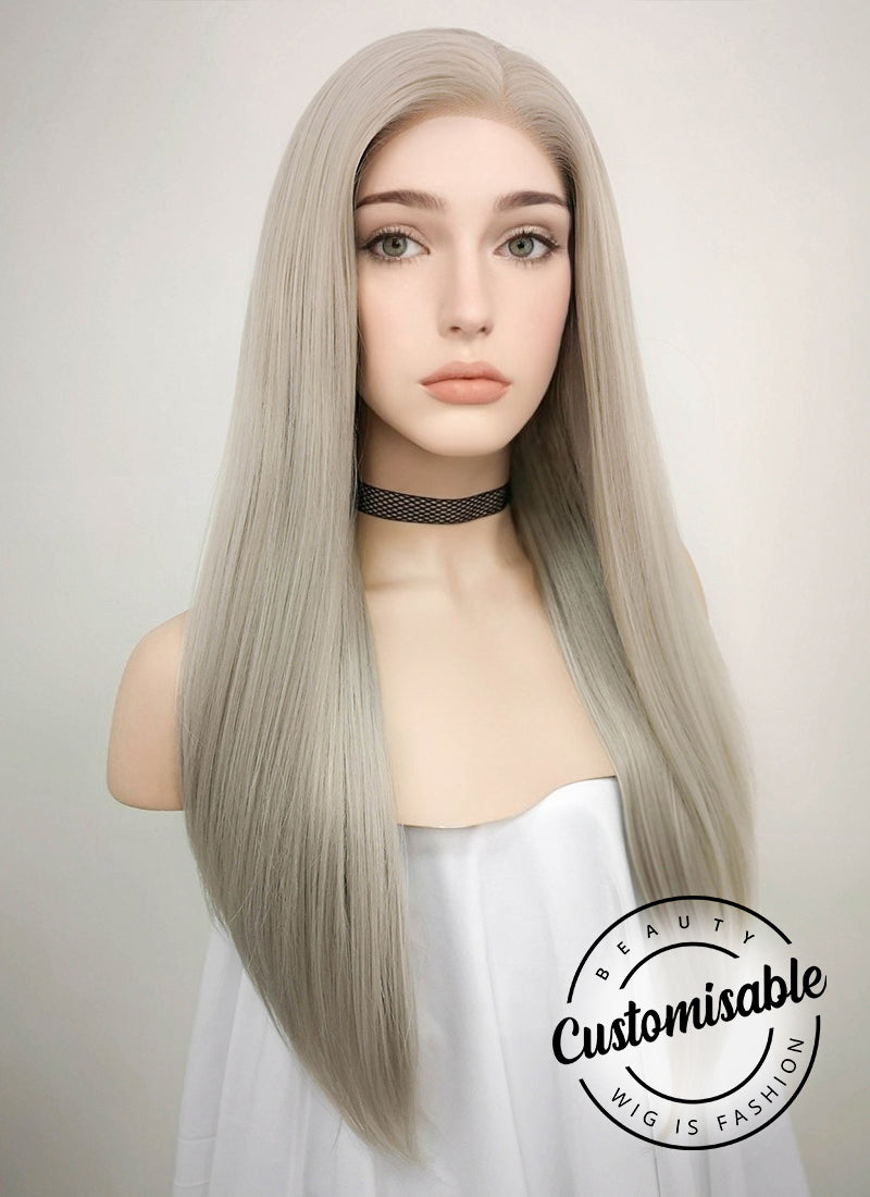 Blondish Grey Lace Wig CLF238 (Customisable)