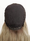 Ash Blonde With Brown Roots Money Piece Wavy Lace Front Synthetic Wig LF3219
