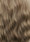 Ash Blonde With Brown Roots Money Piece Wavy Lace Front Synthetic Wig LF3219