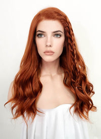 Marvel Black Widow Ginger Wavy Lace Front Synthetic Wig LF3229