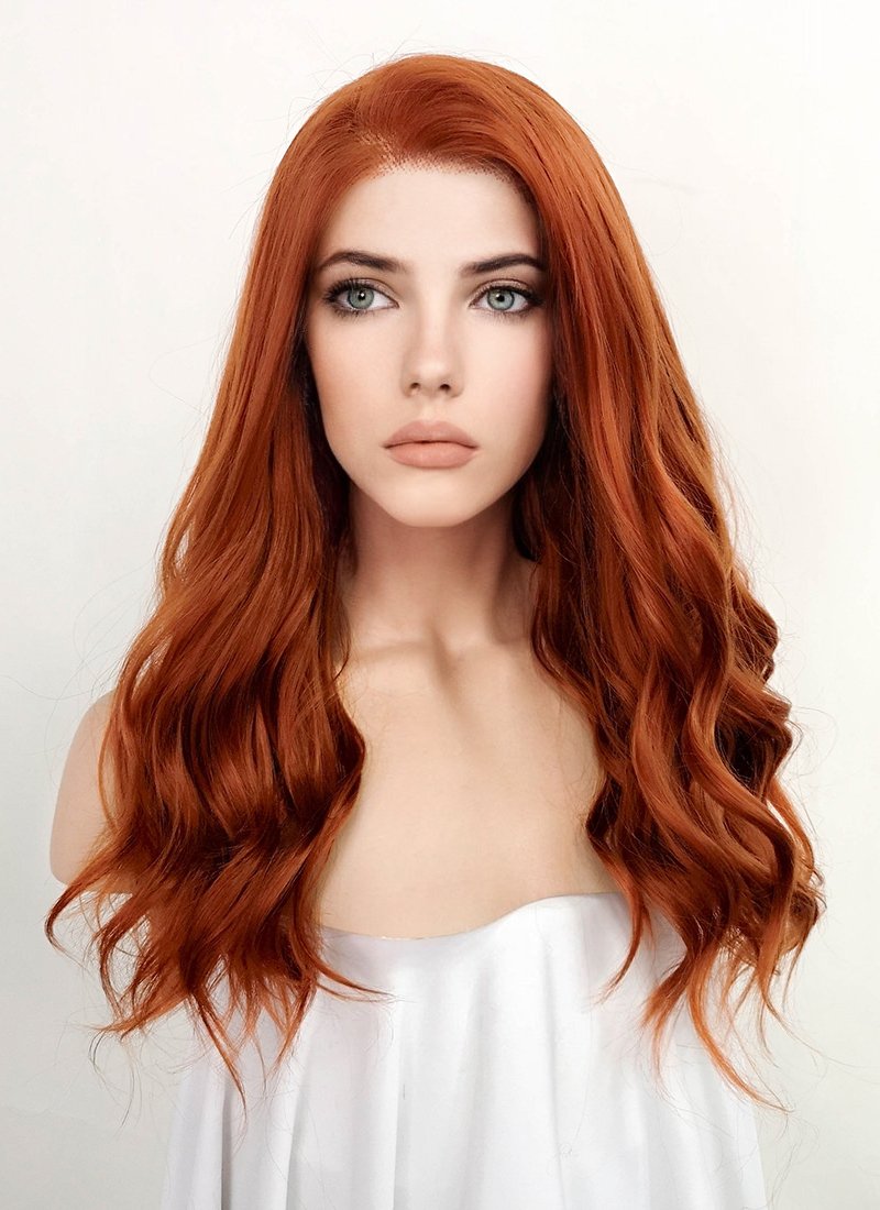 Marvel Black Widow Ginger Wavy Lace Front Synthetic Wig LF3229