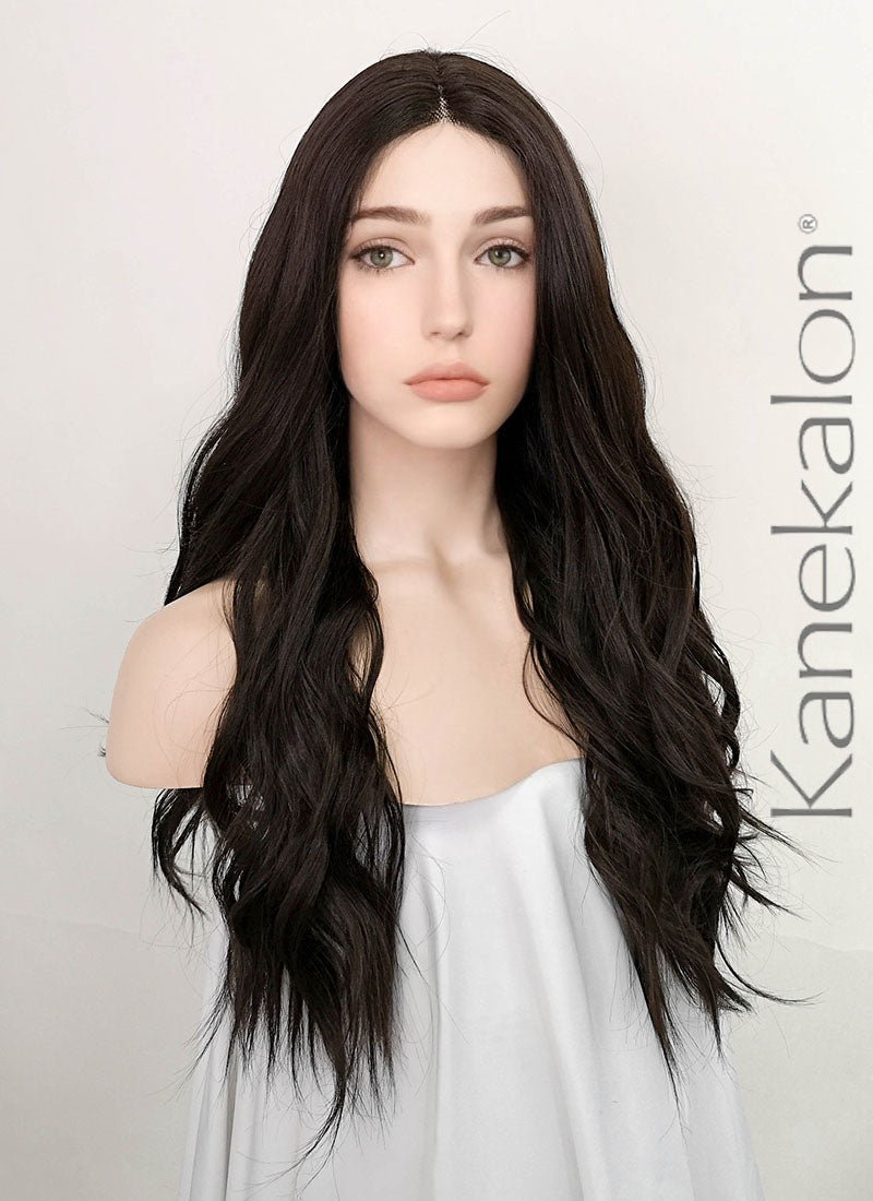 Brunette Wavy Lace Front Kanekalon Synthetic Wig LF3232