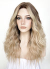 Balayage Blonde Highlights Money Piece Wavy Lace Front Kanekalon Synthetic Wig LF3233
