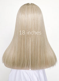 Mixed Blonde With Dark Roots Straight Lace Front Kanekalon Synthetic Wig LF3235