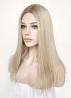 Mixed Blonde With Dark Roots Straight Lace Front Kanekalon Synthetic Wig LF3235
