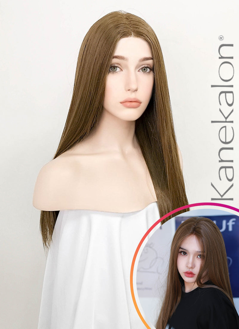 Brunette Straight Lace Front Kanekalon Synthetic Wig LF3238