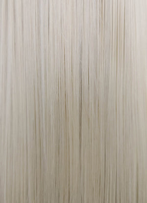 Platinum Blonde With Dark Roots Straight Lace Front Kanekalon Synthetic Wig LF3243