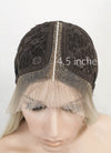 Platinum Blonde With Dark Roots Straight Lace Front Kanekalon Synthetic Wig LF3243