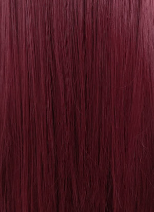 Dark Red Mixed Blonde Straight Lace Front Kanekalon Synthetic Wig LF3261