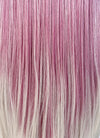 Pink Grey Ombre Straight Lace Front Kanekalon Synthetic Wig LF3262