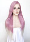 Pink Grey Ombre Straight Lace Front Kanekalon Synthetic Wig LF3262