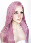 Pink Grey Ombre Straight Lace Front Kanekalon Synthetic Wig LF3262