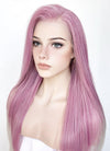 Pink Grey Ombre Straight Lace Front Kanekalon Synthetic Wig LF3262