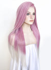 Pink Grey Ombre Straight Lace Front Kanekalon Synthetic Wig LF3262
