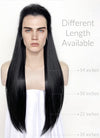 Black Straight Lace Front Synthetic Men's Wig LF3270