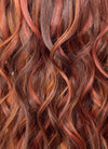 Mixed Auburn With Dark Roots Wavy Lace Front Kanekalon Synthetic Wig LF3272
