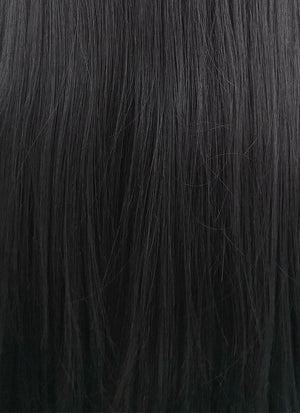 Straight Jet Black Lace Front Synthetic Wig LF327