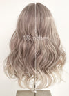 Ash Purple With Blonde Highlights Money Piece Wavy Lace Front Synthetic Wig LF3283