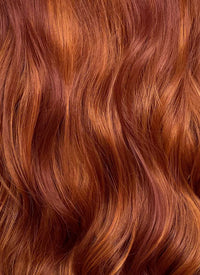 Orange Mixed Auburn Wavy Lace Front Synthetic Wig LF3284