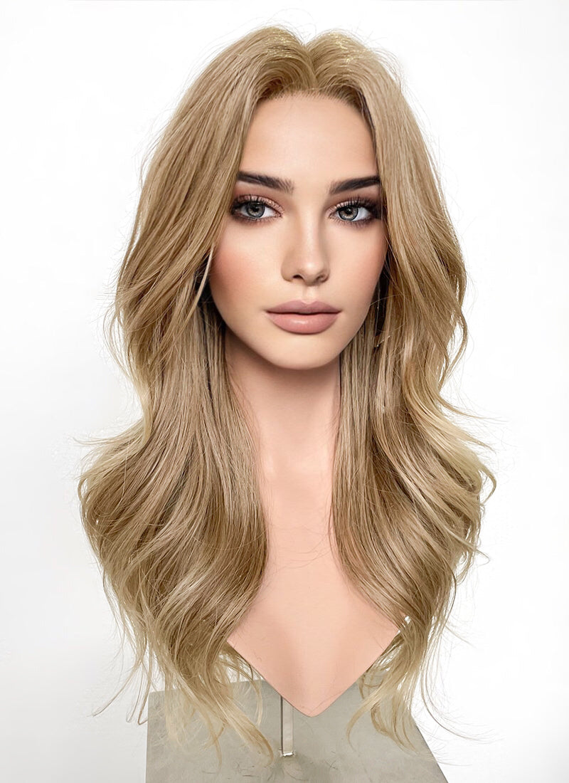 Two Tone Blonde Wavy Lace Front Synthetic Wig LF3287