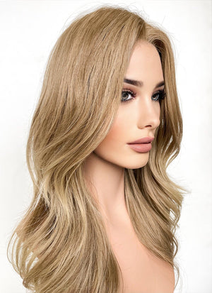 Two Tone Blonde Wavy Lace Front Synthetic Wig LF3287