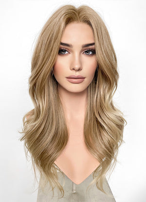 Two Tone Blonde Wavy Lace Front Synthetic Wig LF3287
