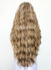 Brown With Blonde Highlights Curly Lace Front Synthetic Wig LF3289