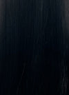 Black Grey Blue Money Piece Straight Lace Front Synthetic Wig LF3296
