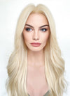 Barbie Light Blonde Curtain Bangs Wavy Lace Front Synthetic Wig LF3299A