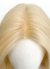 Blonde Curtain Bangs Wavy Lace Front Synthetic Wig LF3299