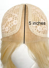 Blonde Curtain Bangs Wavy Lace Front Synthetic Wig LF3299