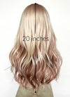 Blonde Pink Brown Mixed Curtain Bangs Wavy Lace Front Synthetic Wig LF3308