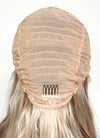 Blonde Pink Brown Mixed Curtain Bangs Wavy Lace Front Synthetic Wig LF3308