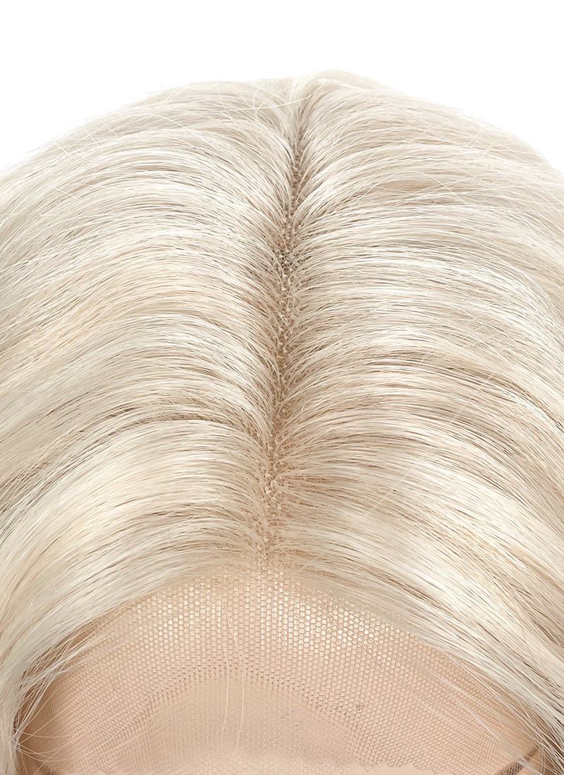 Platinum Blonde Curly Lace Front Synthetic Wig LF3310