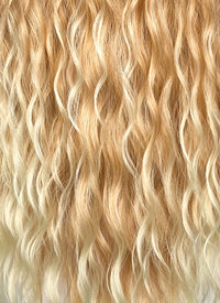 Two Tone Blonde Curly Lace Front Synthetic Wig LF3311