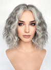 Mixed Grey Curly Lace Front Synthetic Hair Wig LF3313