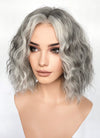 Mixed Grey Curly Lace Front Synthetic Hair Wig LF3313