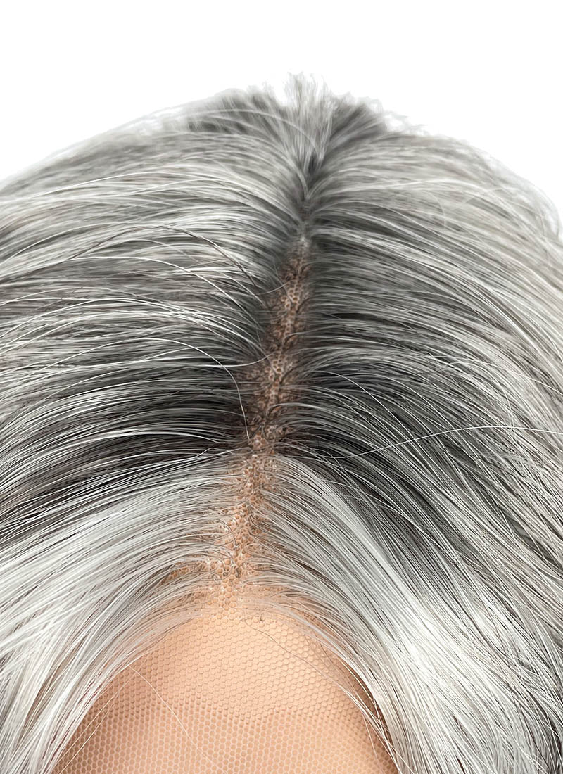 Mixed Grey Curly Lace Front Synthetic Hair Wig LF3313