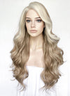 Mixed Blonde Wavy Lace Front Synthetic Hair Wig LF3315