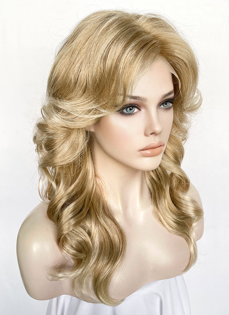 Mixed Blonde Wavy Blowout Lace Front Synthetic Hair Wig LF3320