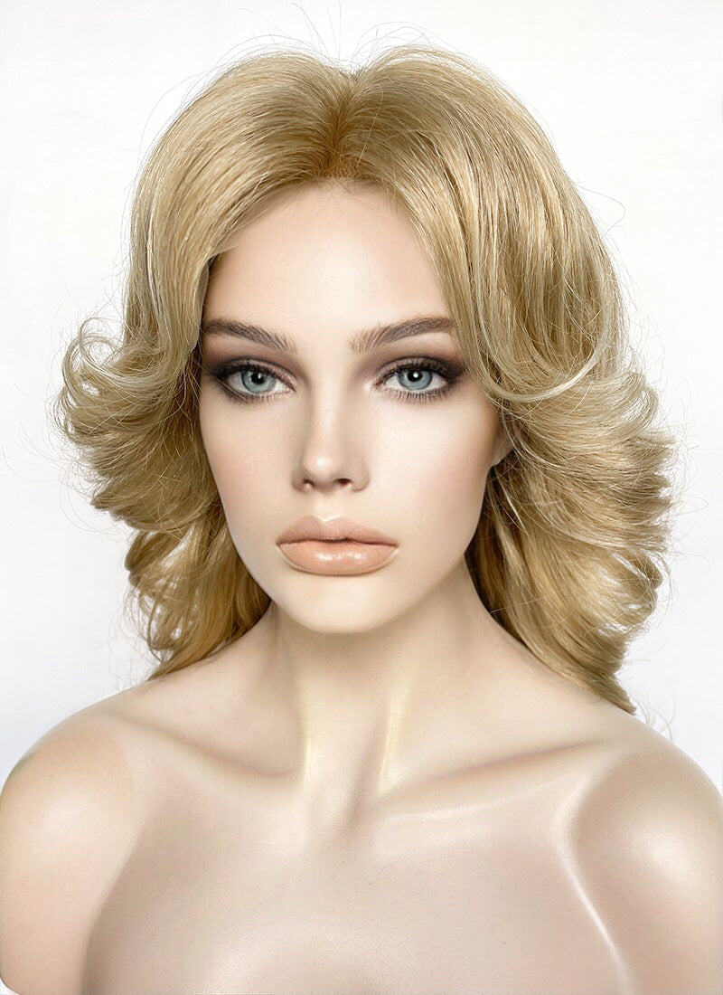 Mixed Blonde Wavy Blowout Lace Front Synthetic Hair Wig LF3320