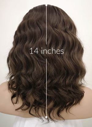 Brunette Wavy Lace Front Synthetic Wig LF407