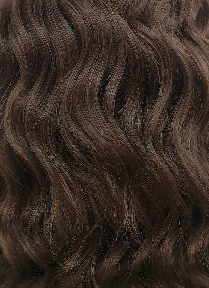 Brunette Wavy Lace Front Synthetic Wig LF407