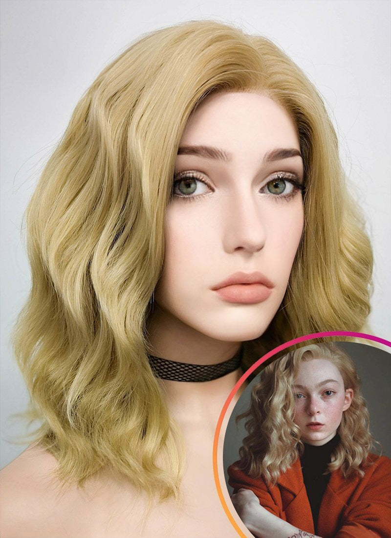 Blonde Wavy Lace Front Synthetic Wig LF418