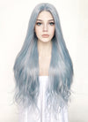 Ash Blue Straight Lace Front Synthetic Wig LF5006