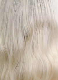Blonde With Dark Roots Wavy Lace Front Synthetic Wig LF5085