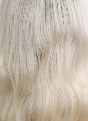 Blonde With Dark Roots Wavy Lace Front Synthetic Wig LF5085
